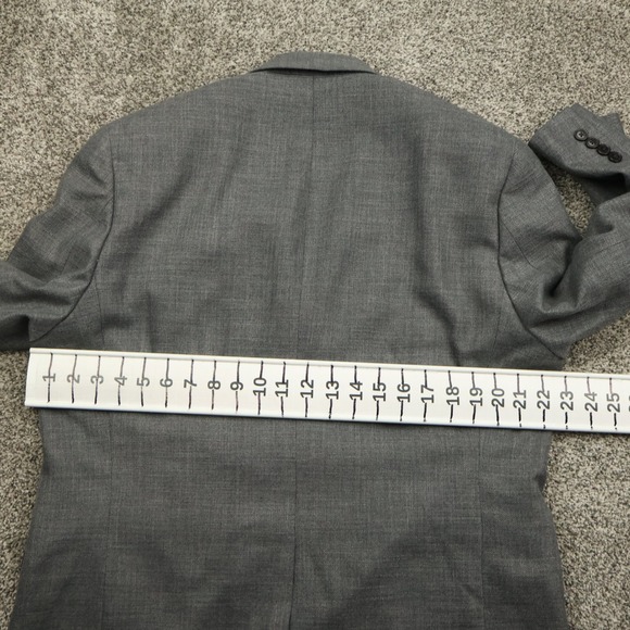 Chaps Jacket Mens 44R Gray Suit Separate Blazer Polyester Blend Formal Coat - Picture 10 of 13